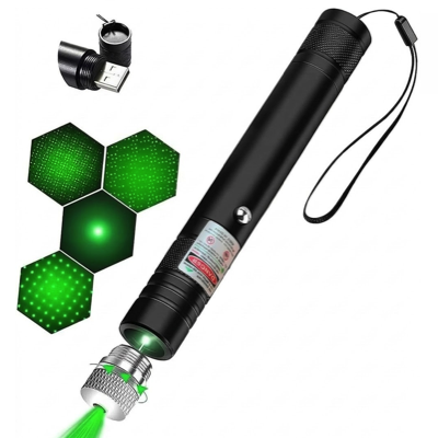 HardwareCity GREEN LASER Pointer USB Rechargeable BLACK